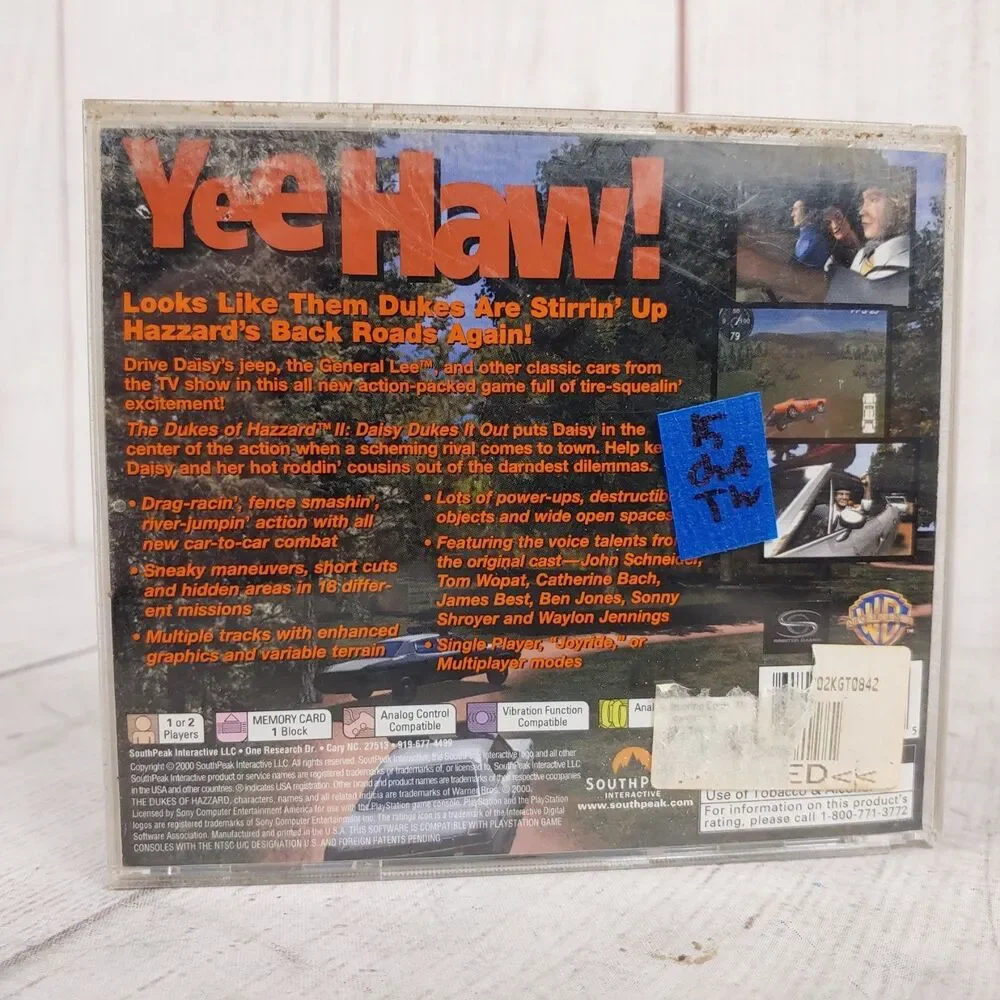 The Dukes of Hazzard II Daisy Dukes It Out Sony PlayStation 1 Video Game CD USED